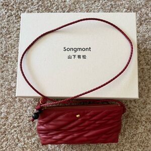 Songmont Quilted Winding Underarm Bag in Lucky Red
